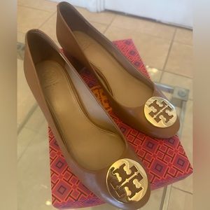 Tory Burch Tan Leather Janey Block
Heel Pumps Size 10